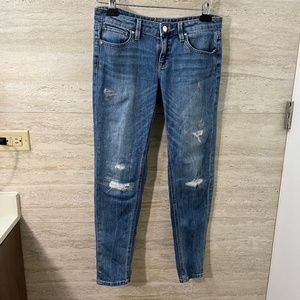 White and Black Jeans Ripped Size 2